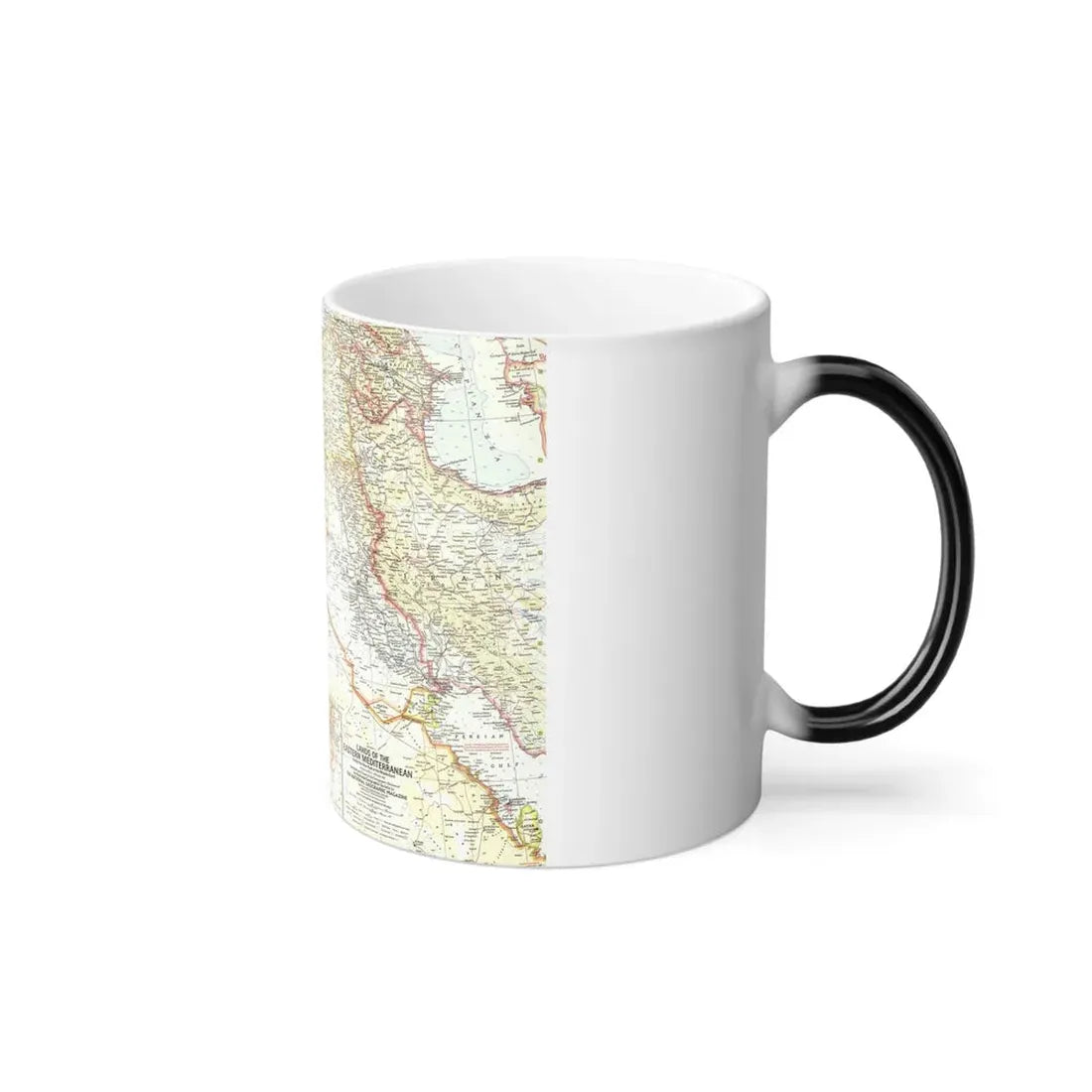 Middle East - The Eastern Mediterranean (1959) (Map) Color Changing Mug 11oz - Go Mug Yourself