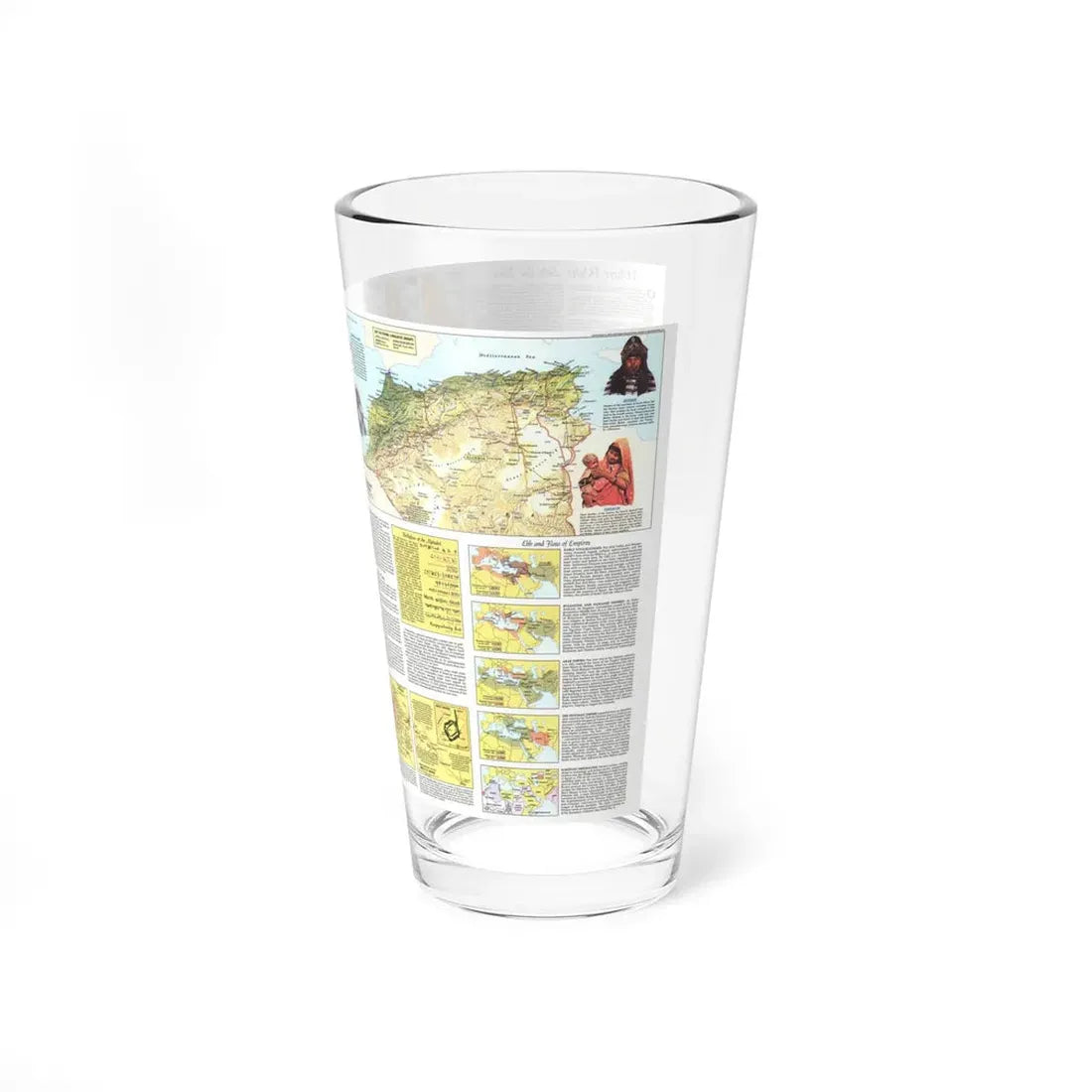 Middle East - The Peoples 2 (1972) (Map) Pint Glass 16oz - Go Mug Yourself