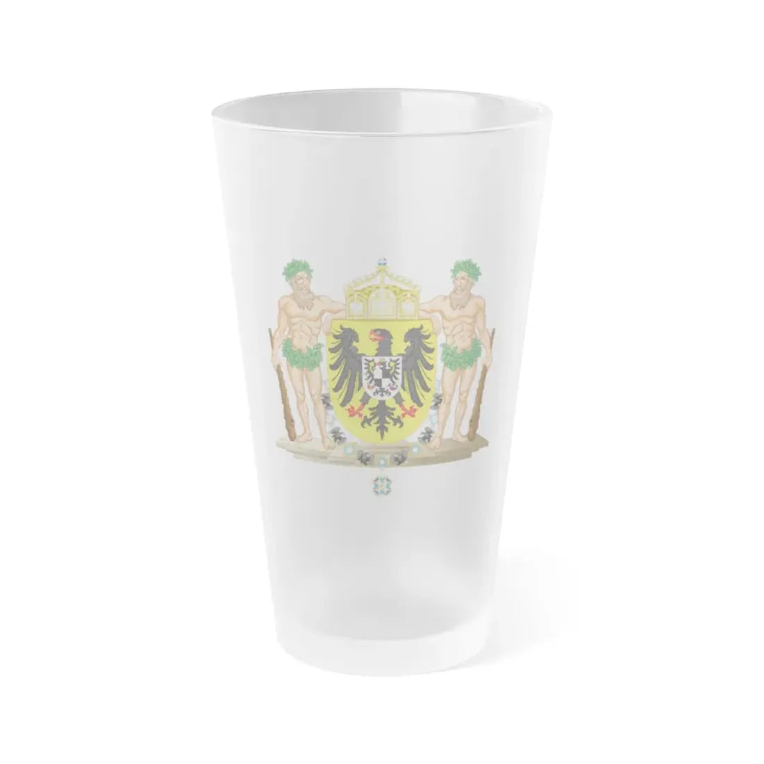 Middle imperial coat of arms of Germany - Frosted Pint Glass 16oz 16oz Frosted - Go Mug Yourself