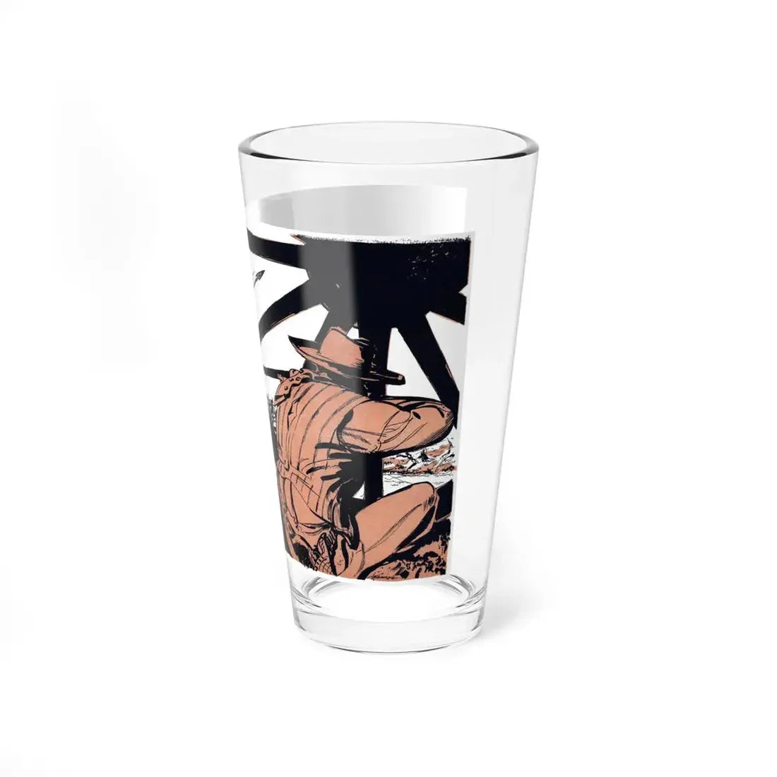 Midge McCall, Indian Fighter, Bluebook, March 1954 (Magazine Illustration) Pint Glass 16oz - Go Mug Yourself