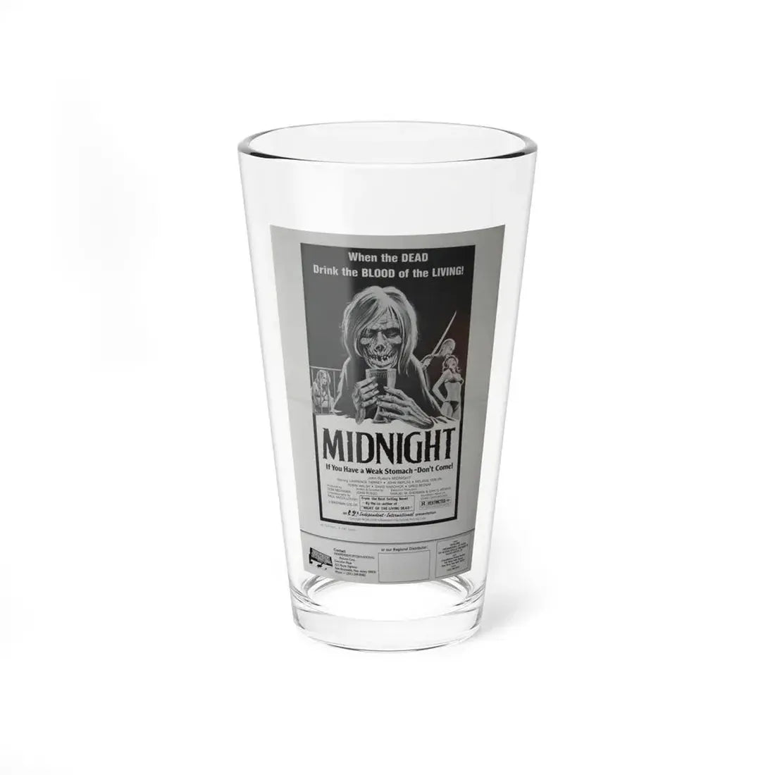 MIDNIGHT (3) 1982 Movie Poster - Pint Glass 16oz 16oz - Go Mug Yourself