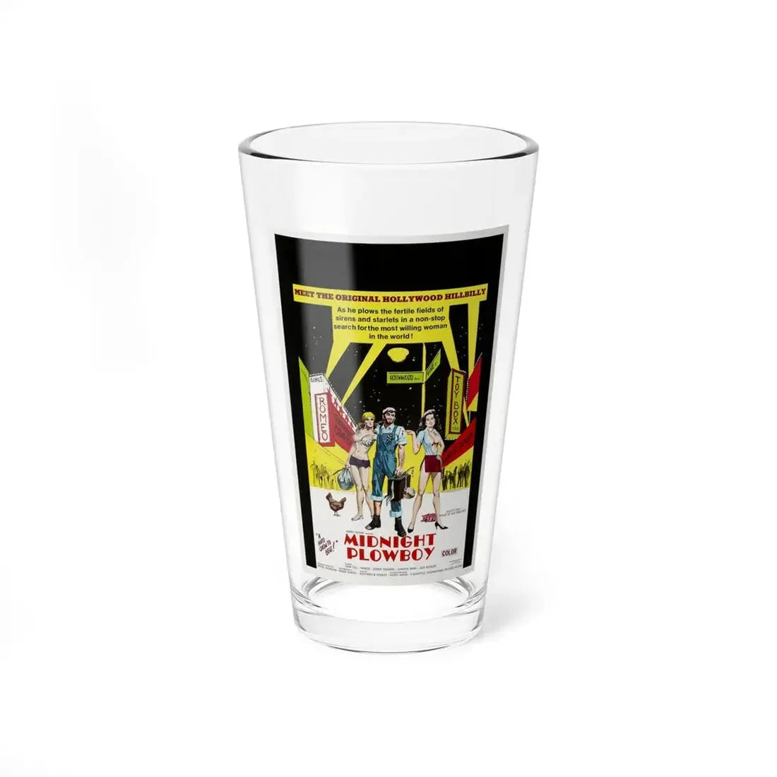 MIDNIGHT PLOWBOY 1971 Movie Poster - Pint Glass 16oz 16oz - Go Mug Yourself