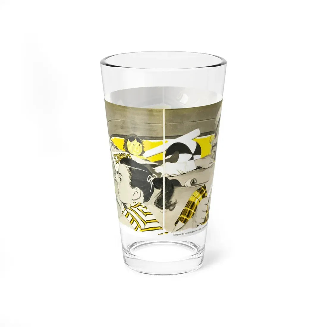 Mike Ludlow illustration, Woman's Day, January 1958 (Magazine Illustration) Pint Glass 16oz 16oz - Go Mug Yourself
