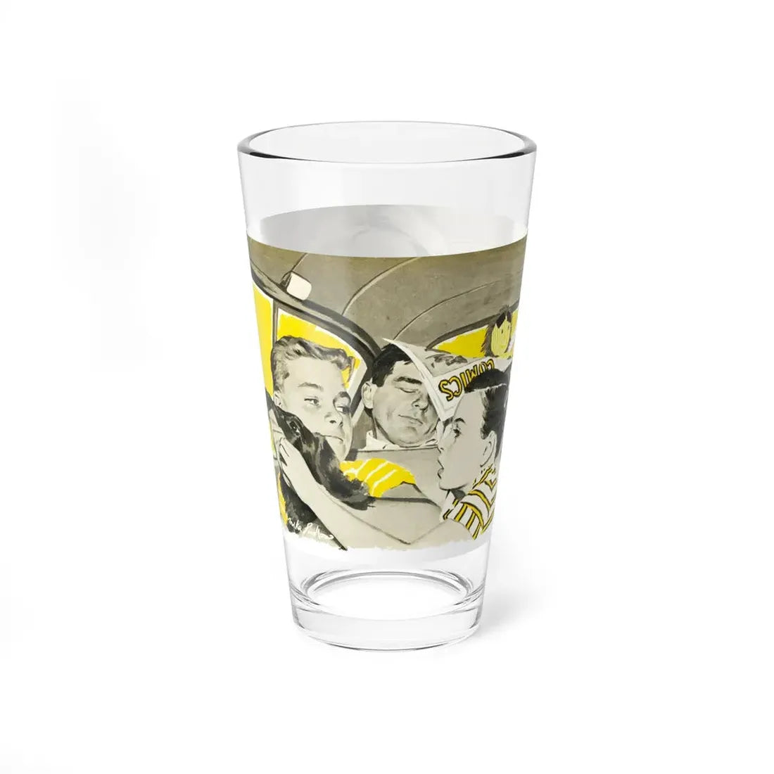 Mike Ludlow illustration, Woman's Day, January 1958 (Magazine Illustration) Pint Glass 16oz - Go Mug Yourself