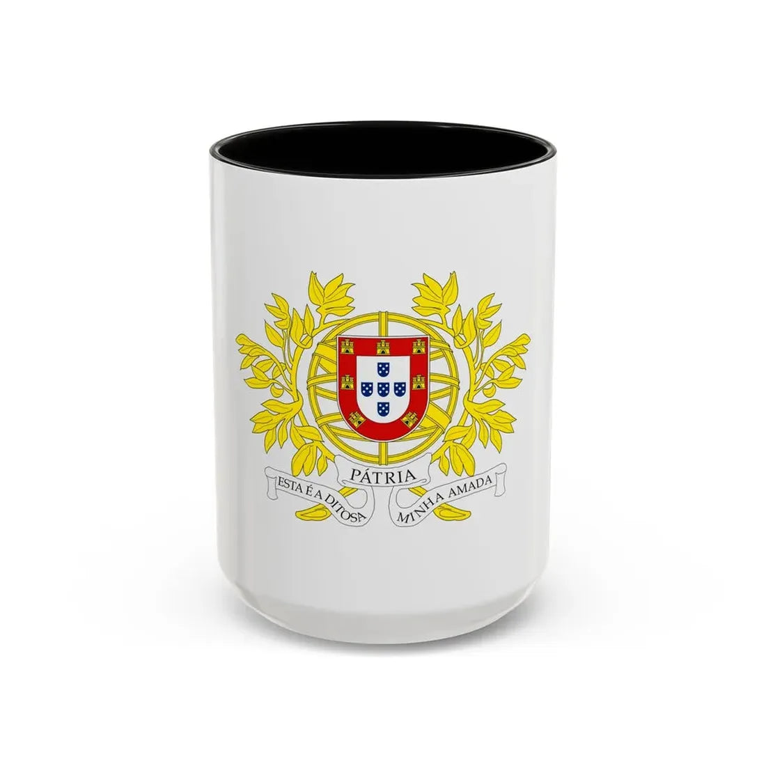 Military coat of arms of Portugal - Accent Coffee Mug 15oz Black - Go Mug Yourself