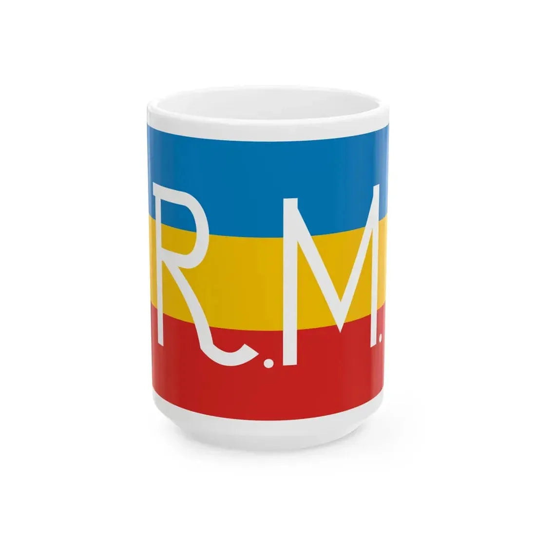Military Colors of the Moldavian Democratic Republic (Moldova) White Coffee Mug 15oz - Go Mug Yourself