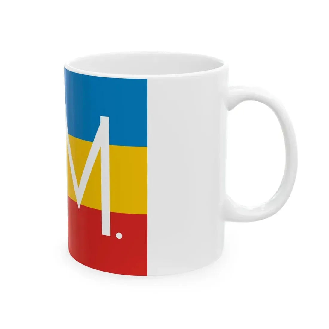 Military Colors of the Moldavian Democratic Republic (Moldova) White Coffee Mug - Go Mug Yourself