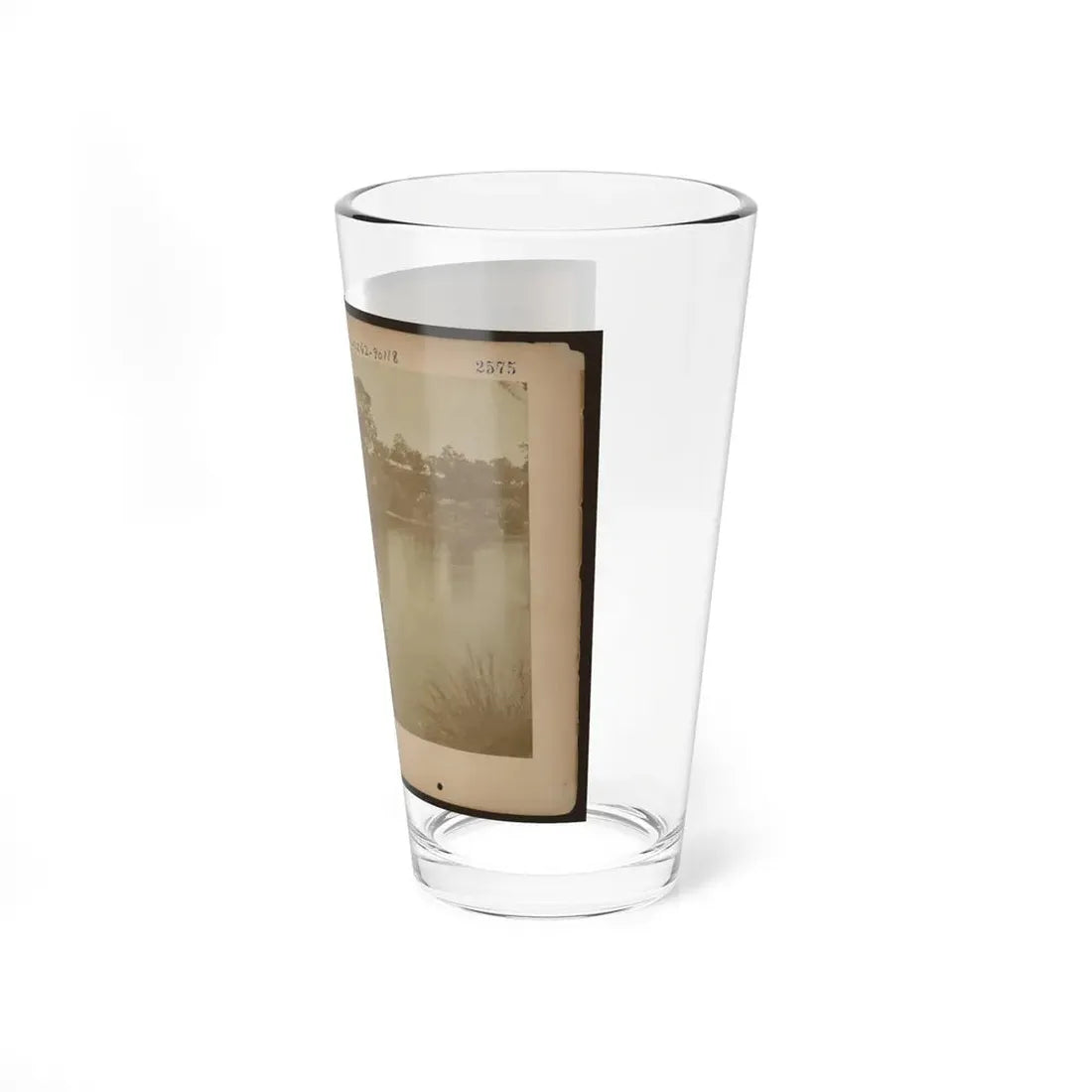 Military Construction In Northern Virginia Five Men In Three Blanket Boats Strapped Together On The Potomac River (U.S. Civil War) Pint Glass 16oz - Go Mug Yourself