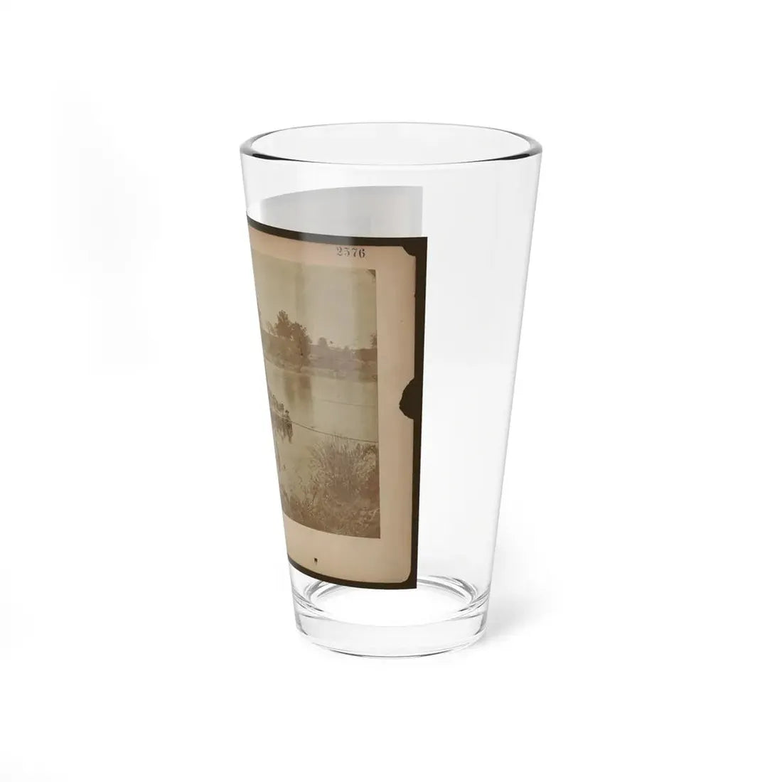 Military Construction In Northern Virginia Raft Of Blanket Boats Ferrying Men Across The Potomac River (U.S. Civil War) Pint Glass 16oz - Go Mug Yourself