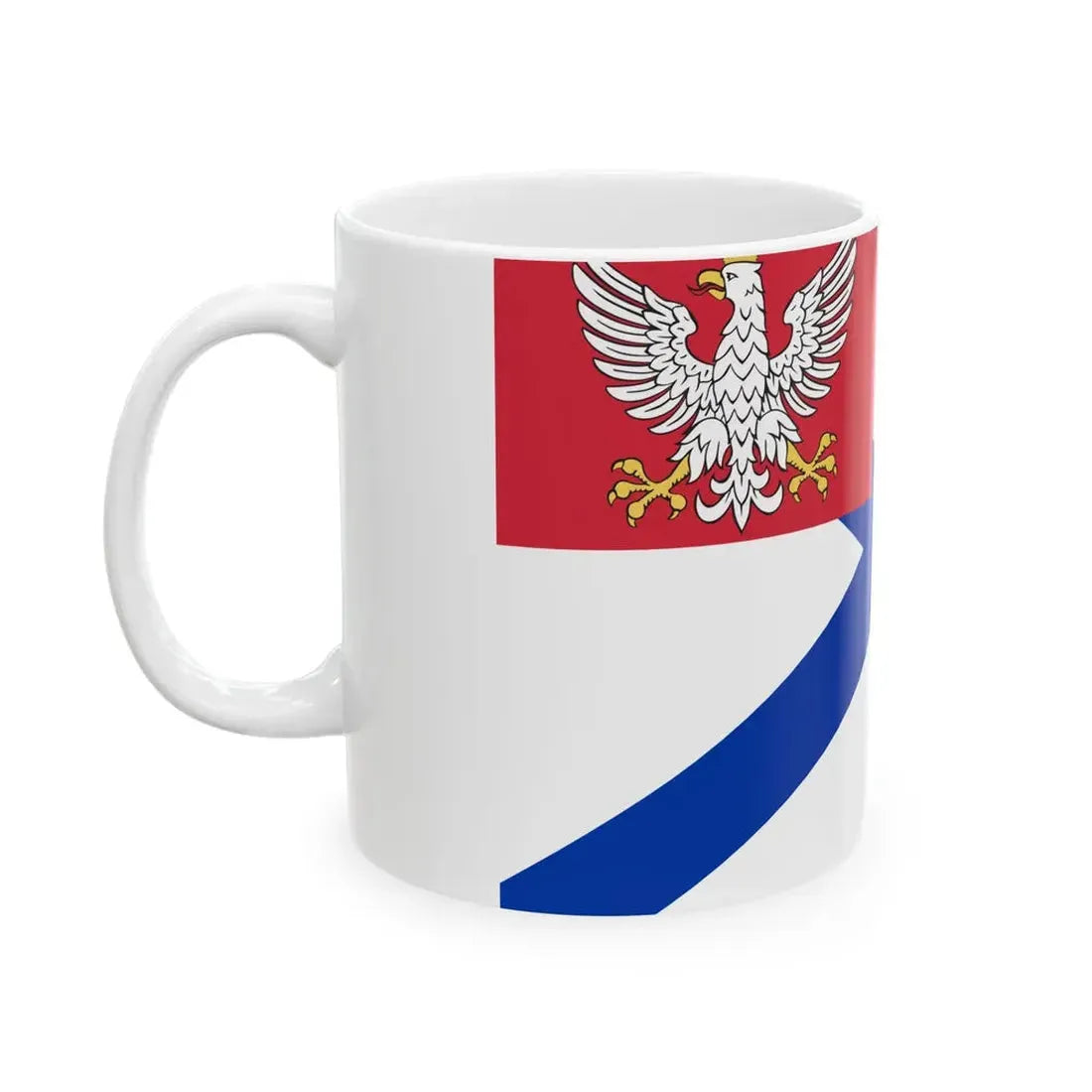 Military ensign of Vistula Flotilla of Congress Poland (Poland) White Coffee Mug - Go Mug Yourself