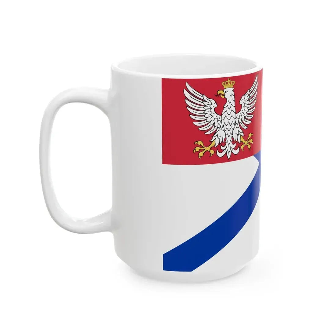 Military ensign of Vistula Flotilla of Congress Poland (Poland) White Coffee Mug - Go Mug Yourself
