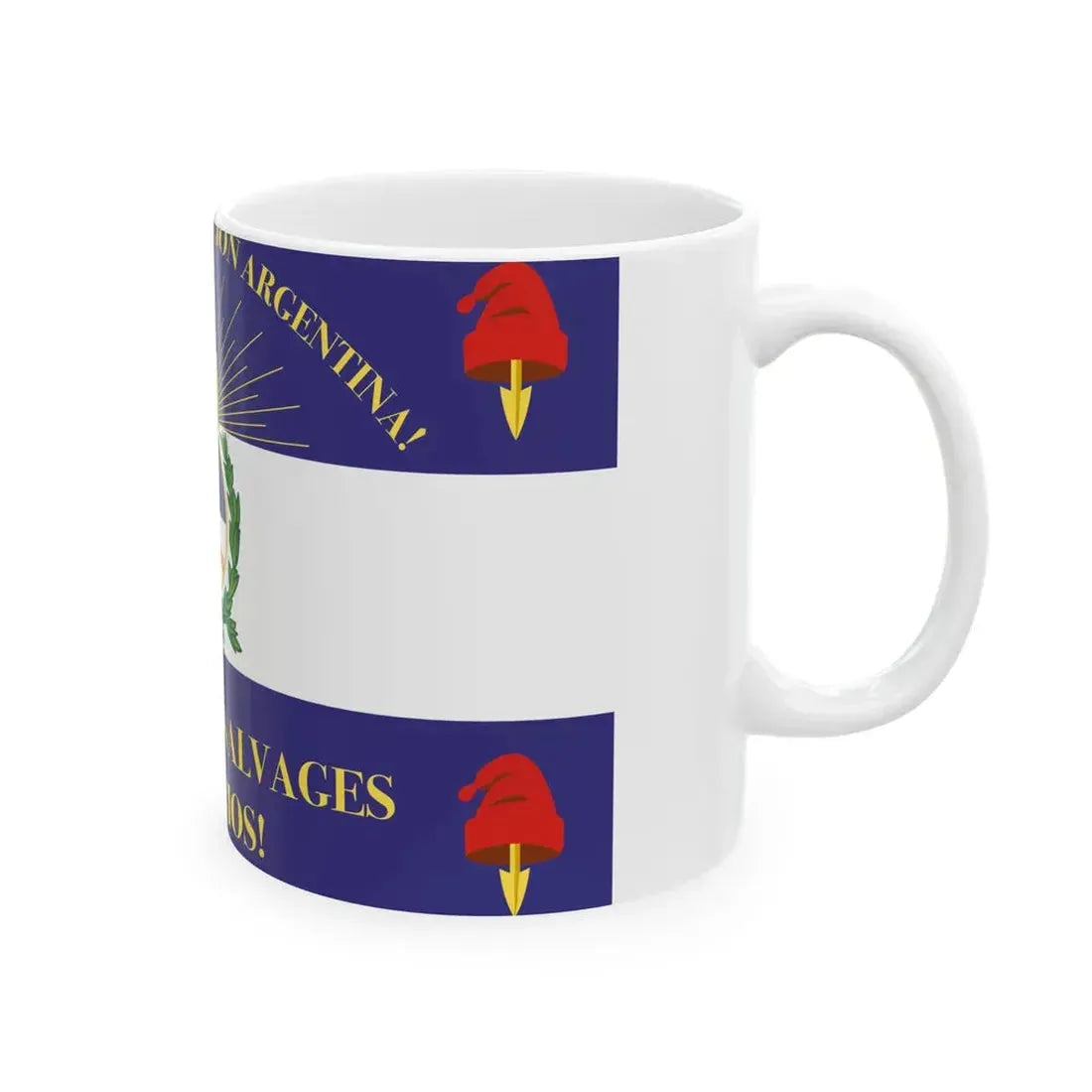 Military Flag of Argentine Confederation (Argentina) White Coffee Mug - Go Mug Yourself
