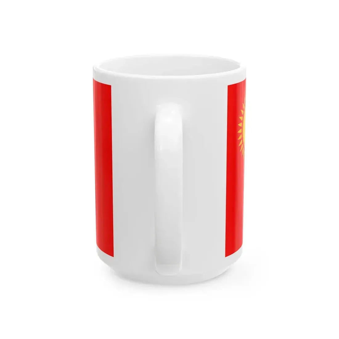 Military flag of Kazakh SSR proposal (Kazakhstan) White Coffee Mug - Go Mug Yourself
