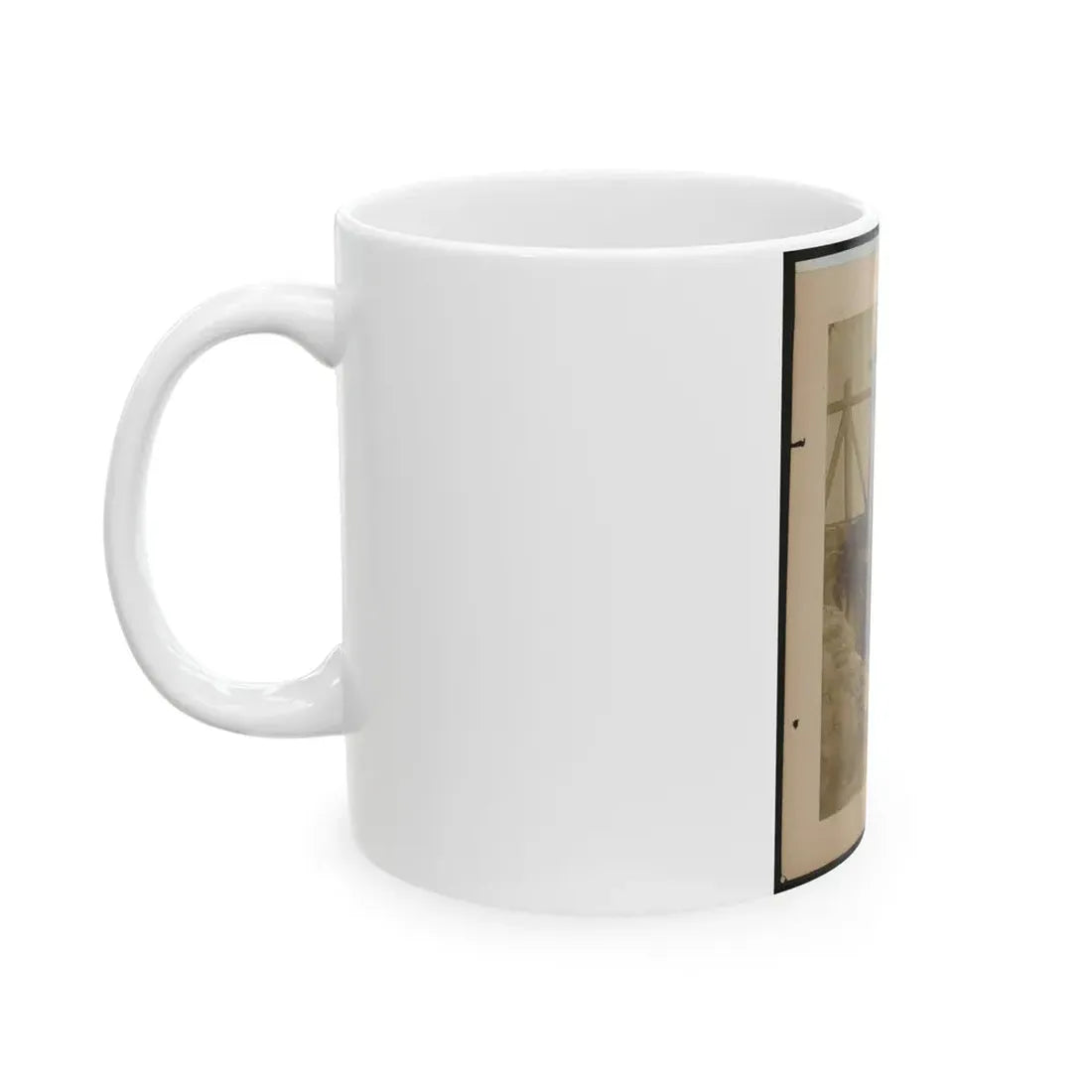 Military Railroad Operations In Northern Virginia Two Men Boring Holes In Bridge Trestles And Man With Haupt's Torpedo (U.S. Civil War) White Coffee Mug - Go Mug Yourself