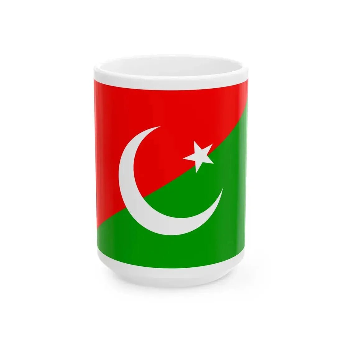 Millat Party Pakistan Flag (Pakistan) White Coffee Mug 15oz - Go Mug Yourself