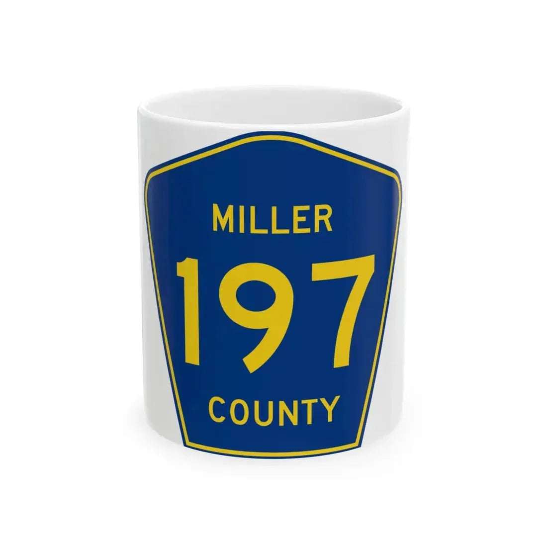 Miller County Route 197 AR (Arkansas) (Road Sign) White Coffee Mug 11oz - Go Mug Yourself