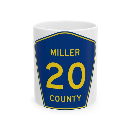 Miller County Route 20 AR (Arkansas) (Road Sign) White Coffee Mug 11oz - Go Mug Yourself