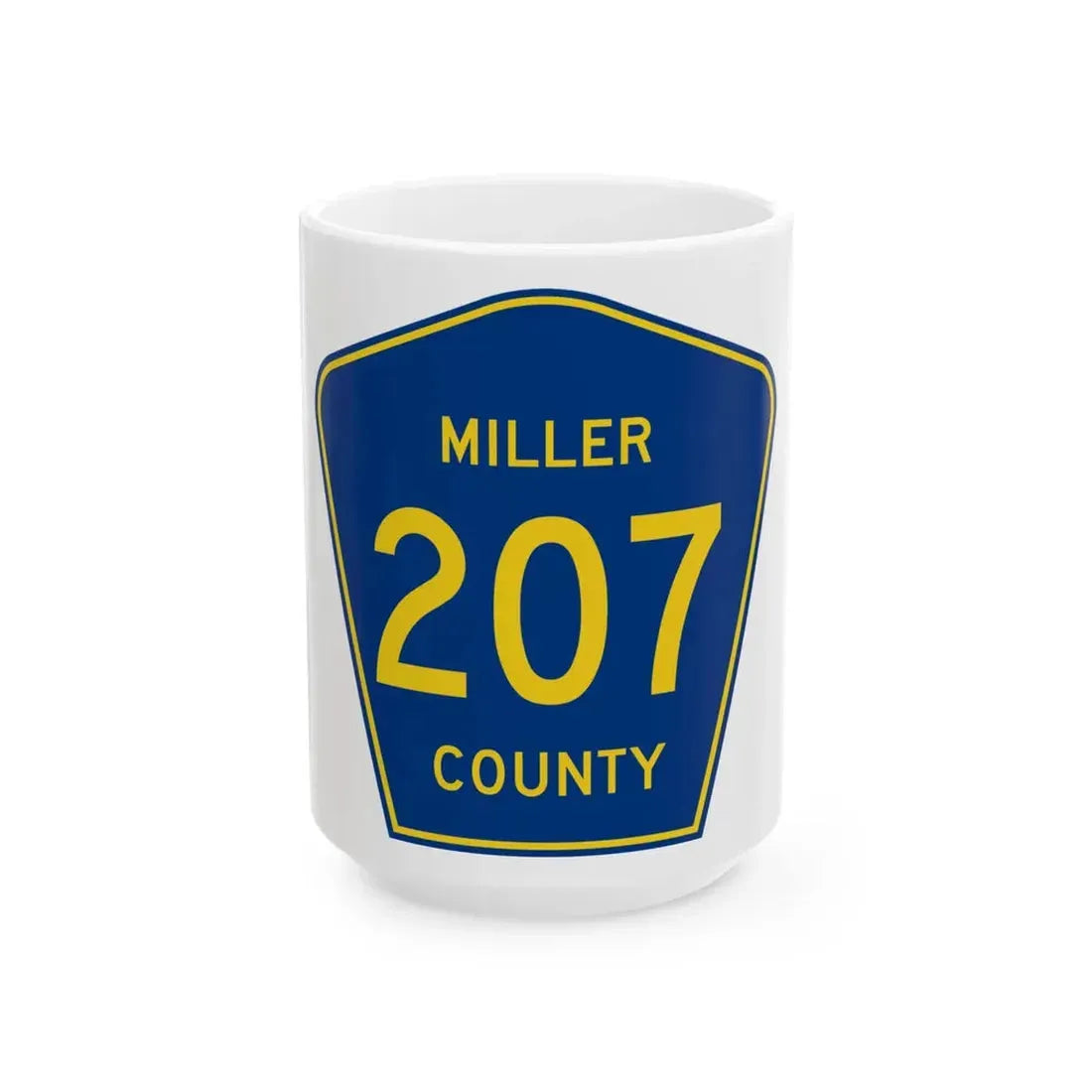 Miller County Route 207 AR (Arkansas) (Road Sign) White Coffee Mug 15oz - Go Mug Yourself
