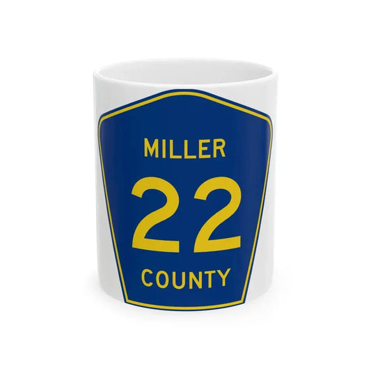 Miller County Route 22 AR (Arkansas) (Road Sign) White Coffee Mug 11oz - Go Mug Yourself