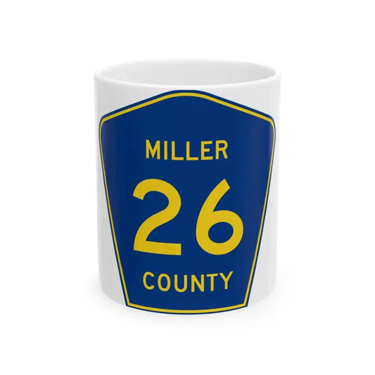 Miller County Route 26 AR (Arkansas) (Road Sign) White Coffee Mug 11oz - Go Mug Yourself