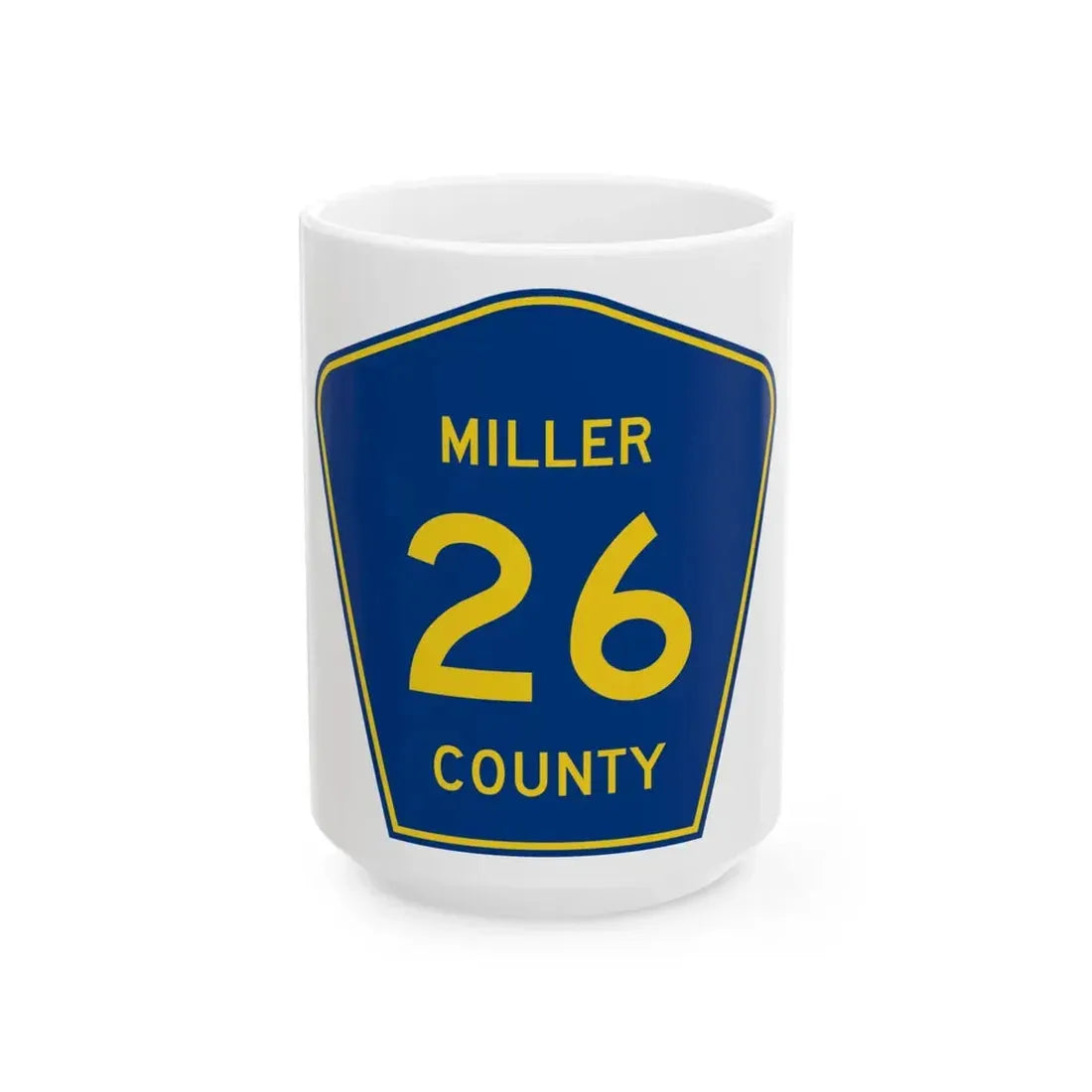 Miller County Route 26 AR (Arkansas) (Road Sign) White Coffee Mug 15oz - Go Mug Yourself