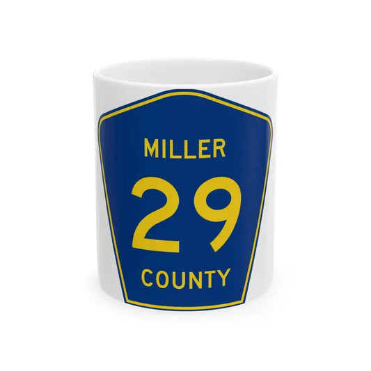 Miller County Route 29 AR (Arkansas) (Road Sign) White Coffee Mug 11oz - Go Mug Yourself