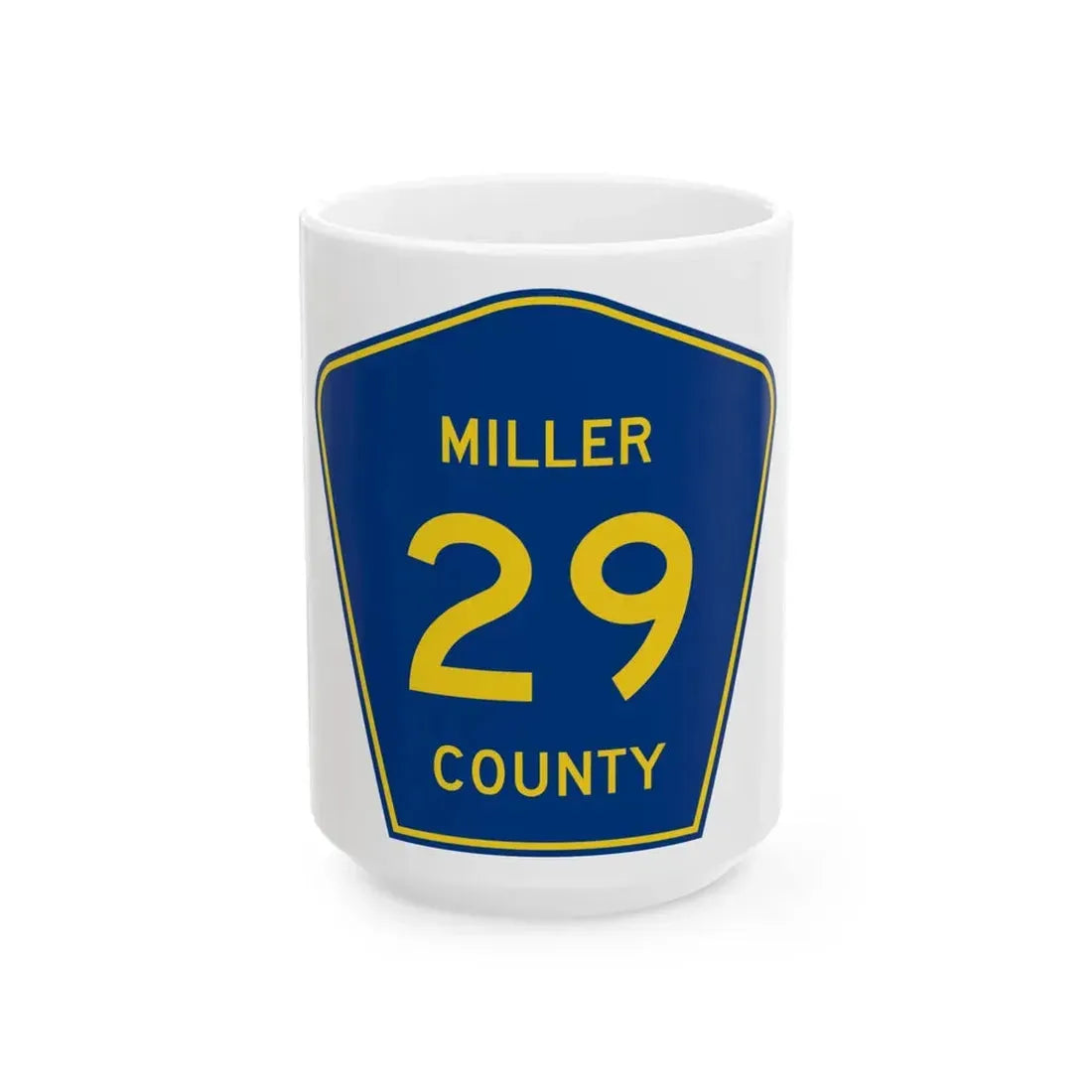 Miller County Route 29 AR (Arkansas) (Road Sign) White Coffee Mug 15oz - Go Mug Yourself