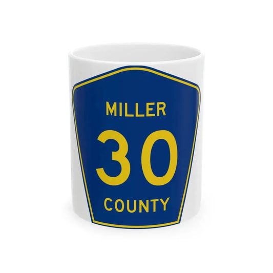 Miller County Route 30 AR (Arkansas) (Road Sign) White Coffee Mug 11oz - Go Mug Yourself