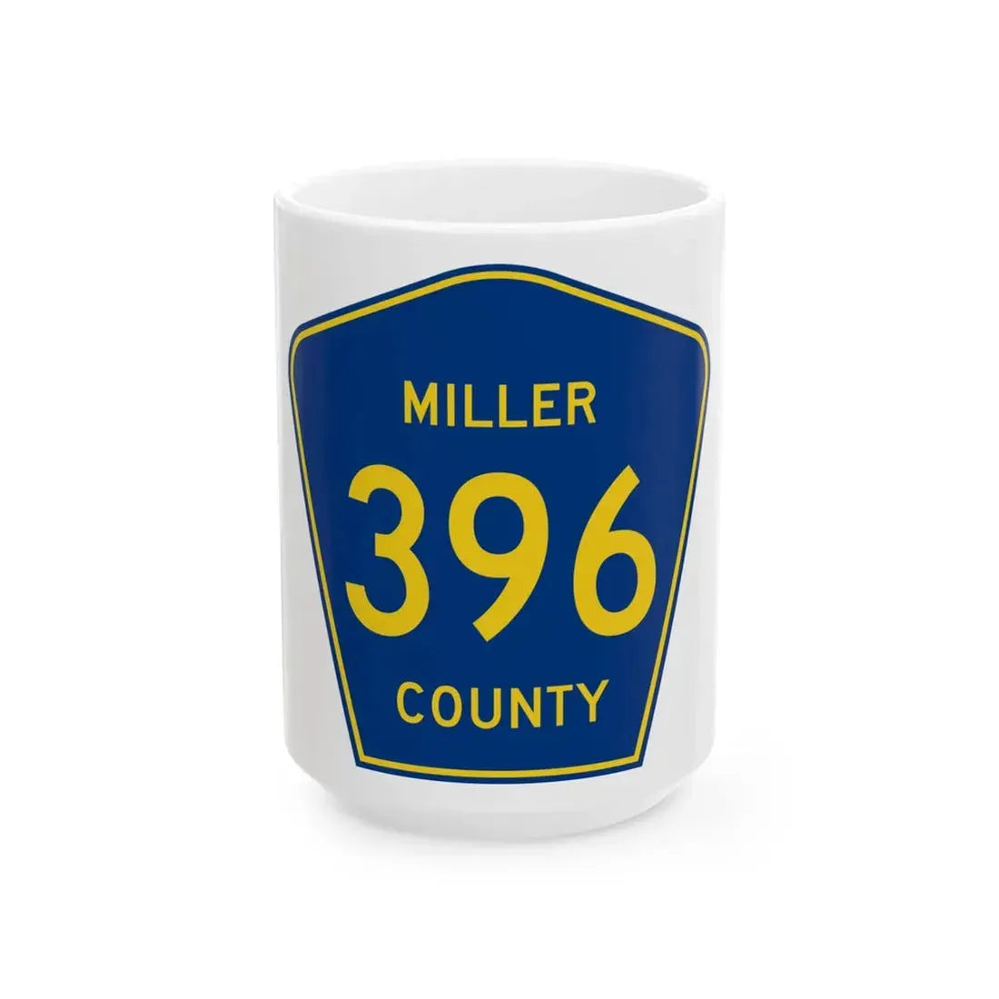 Miller County Route 396 AR (Arkansas) (Road Sign) White Coffee Mug 15oz - Go Mug Yourself