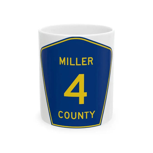Miller County Route 4 AR (Arkansas) (Road Sign) White Coffee Mug 11oz - Go Mug Yourself