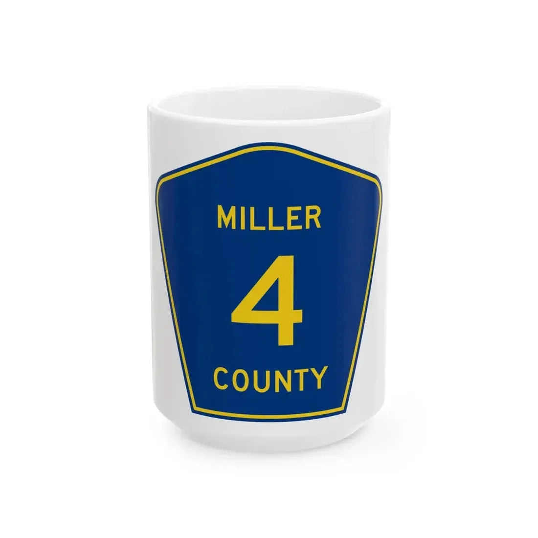 Miller County Route 4 AR (Arkansas) (Road Sign) White Coffee Mug 15oz - Go Mug Yourself