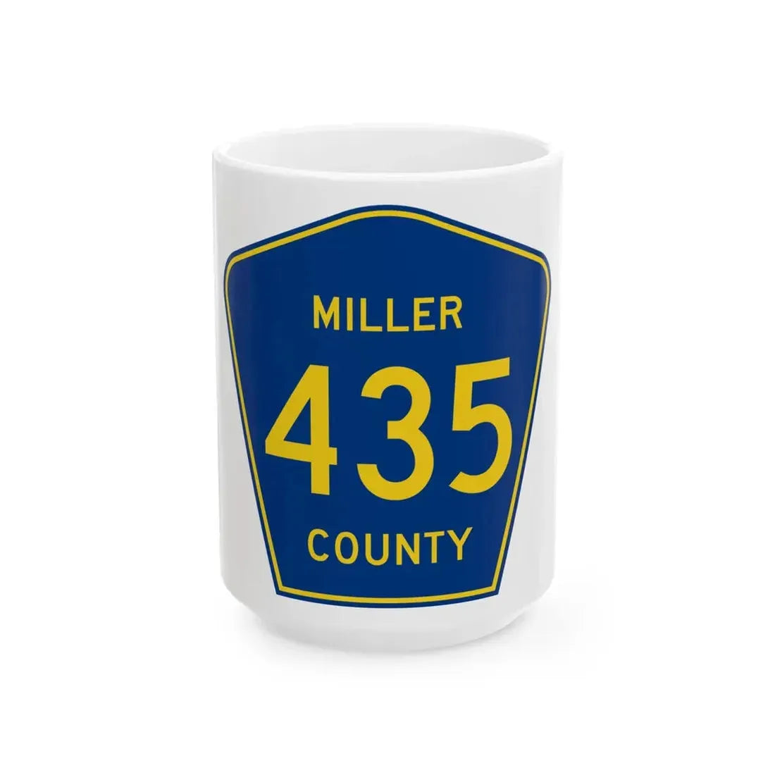 Miller County Route 435 AR (Arkansas) (Road Sign) White Coffee Mug 15oz - Go Mug Yourself