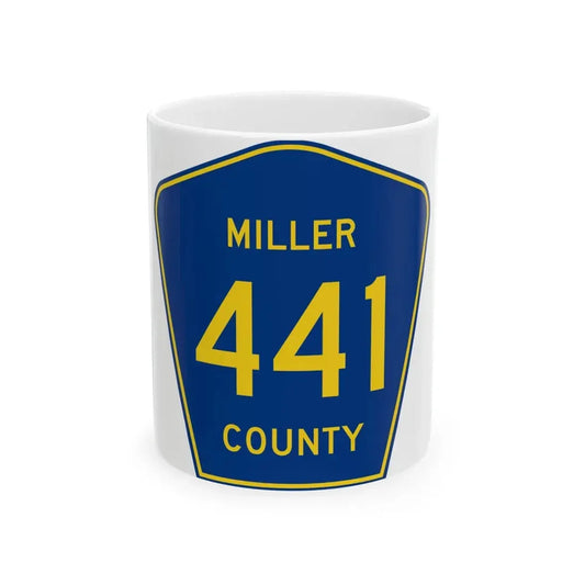 Miller County Route 441 AR (Arkansas) (Road Sign) White Coffee Mug 11oz - Go Mug Yourself