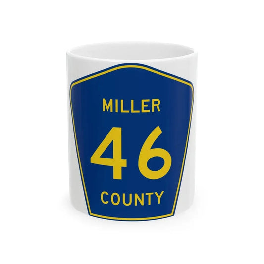 Miller County Route 46 AR (Arkansas) (Road Sign) White Coffee Mug 11oz - Go Mug Yourself