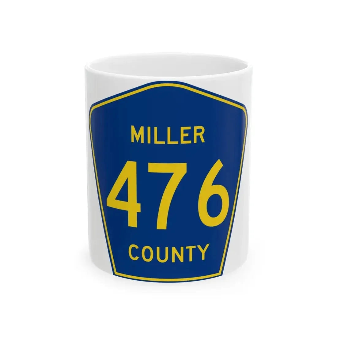 Miller County Route 476 AR (Arkansas) (Road Sign) White Coffee Mug 11oz - Go Mug Yourself