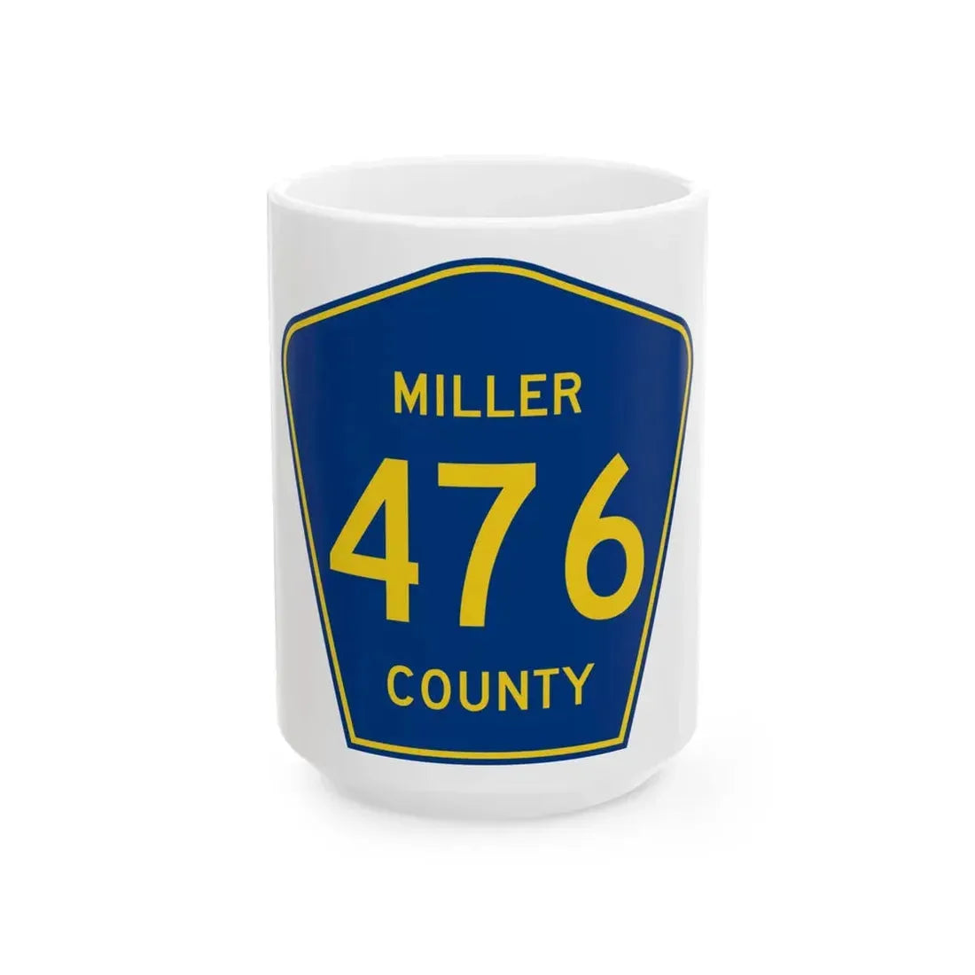 Miller County Route 476 AR (Arkansas) (Road Sign) White Coffee Mug 15oz - Go Mug Yourself