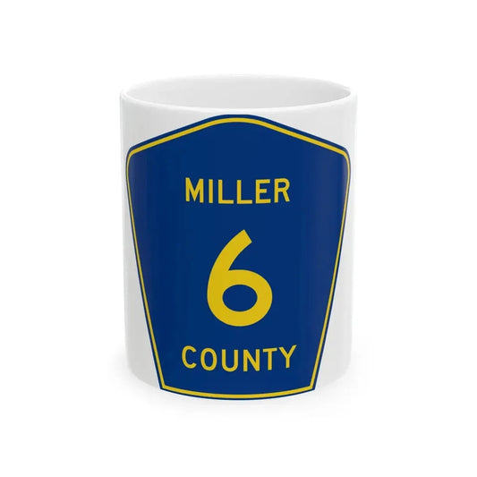Miller County Route 6 AR (Arkansas) (Road Sign) White Coffee Mug 11oz - Go Mug Yourself