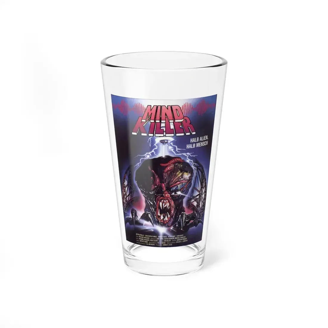 MIND KILLER 1987 Movie Poster - Pint Glass 16oz 16oz - Go Mug Yourself