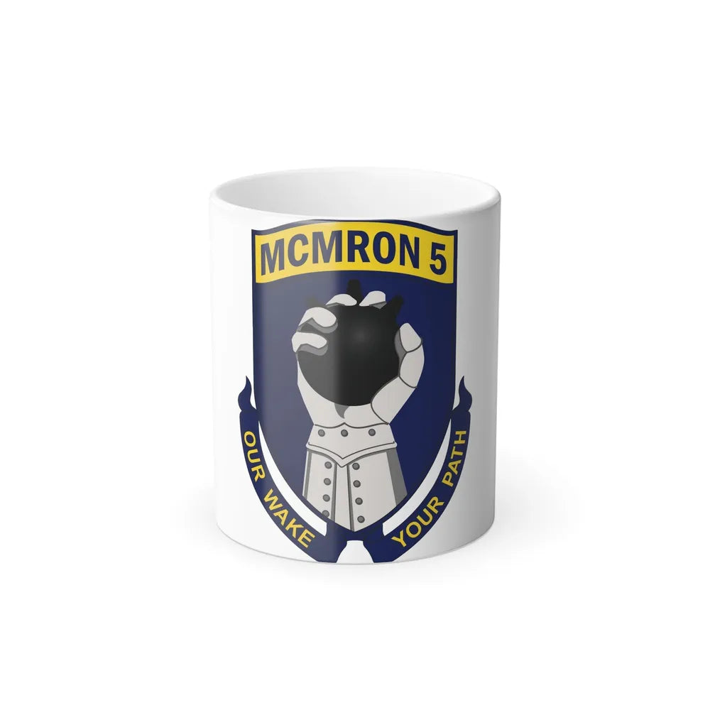 Mine Countermeasures Squadron Five (U.S. Navy) Color Changing Mug 11oz-11oz-Go Mug Yourself