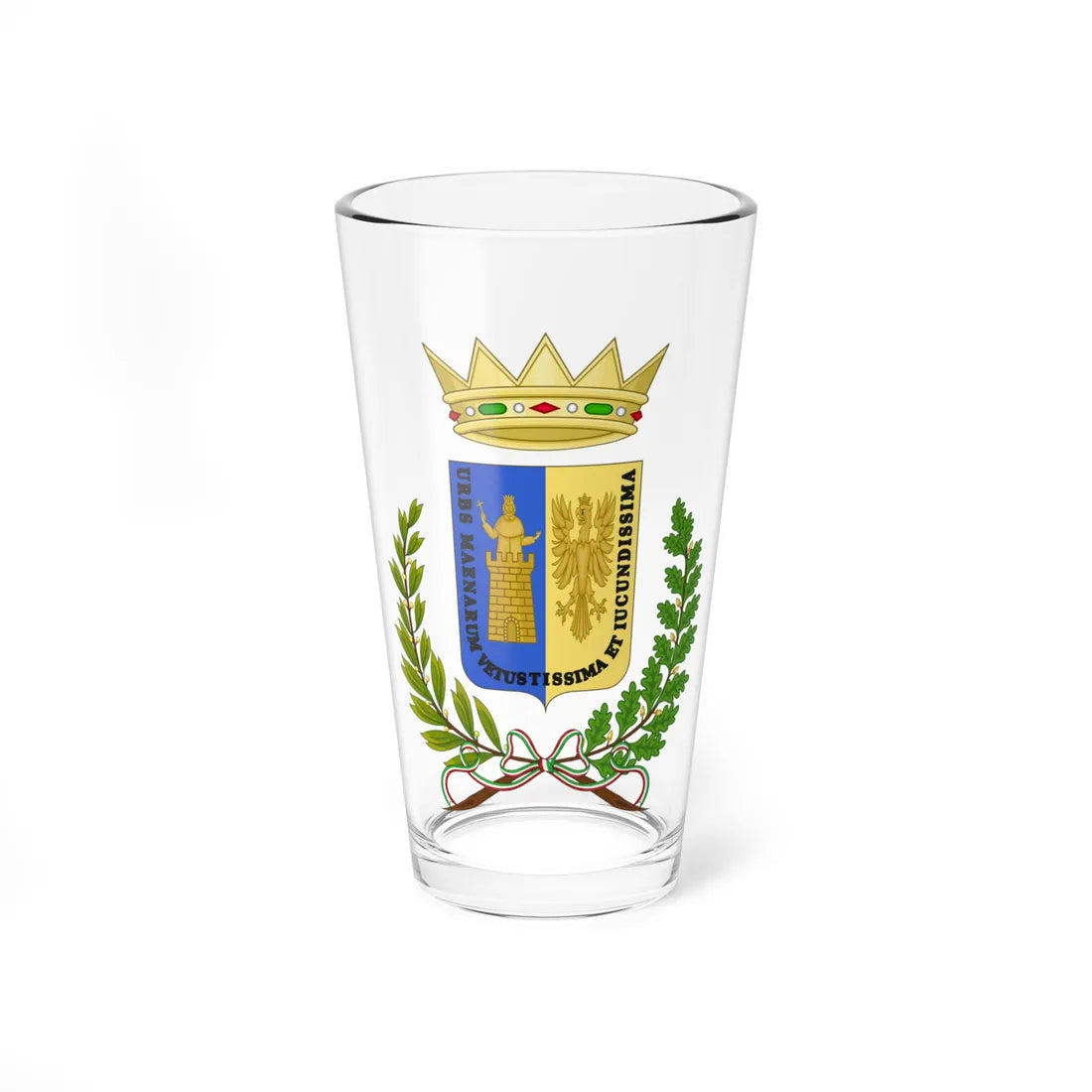 Mineo-Stemma (Italy) (Coat of Arms) Pint Glass 16oz 16oz - Go Mug Yourself