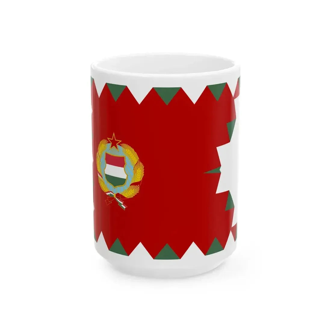 Ministerial Pennant of Hungary 1957-1991 (Hungary) White Coffee Mug 15oz - Go Mug Yourself