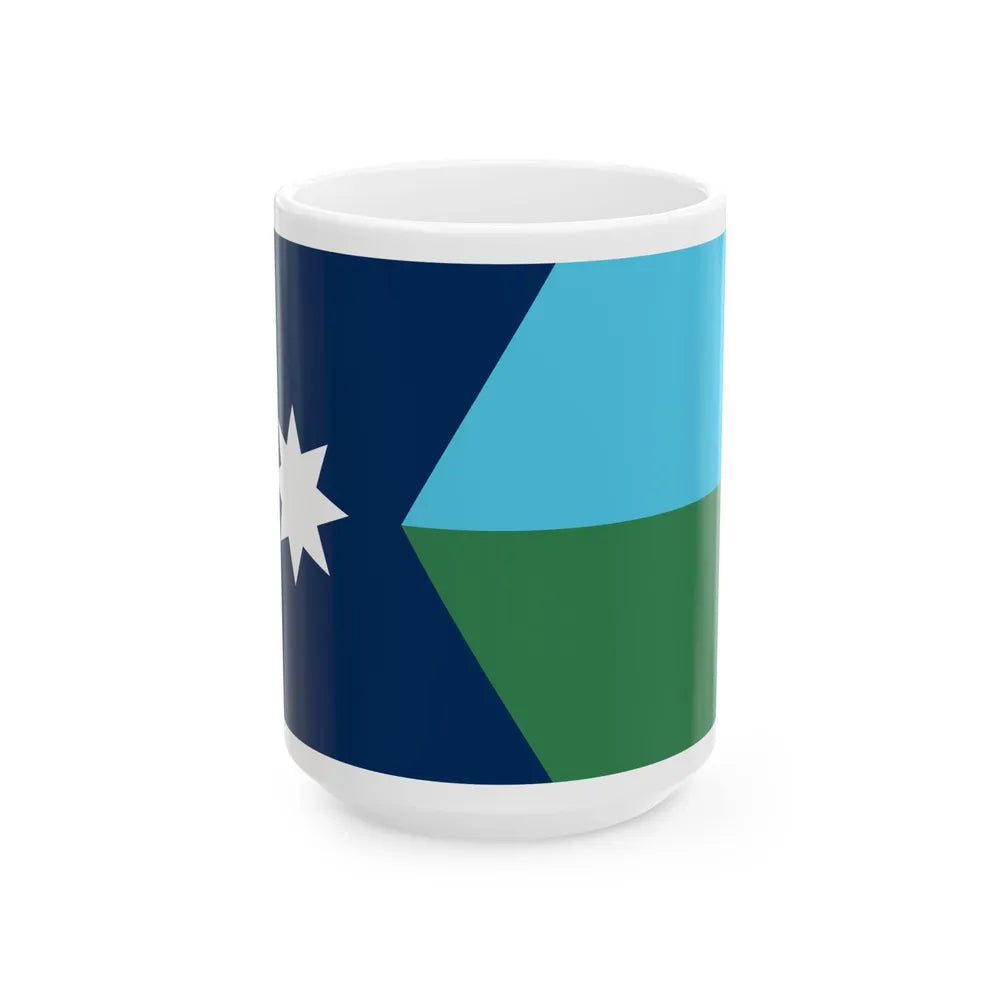 Minnesota flag submission F1953 - D2 (United States) White Coffee Mug 15oz - Go Mug Yourself