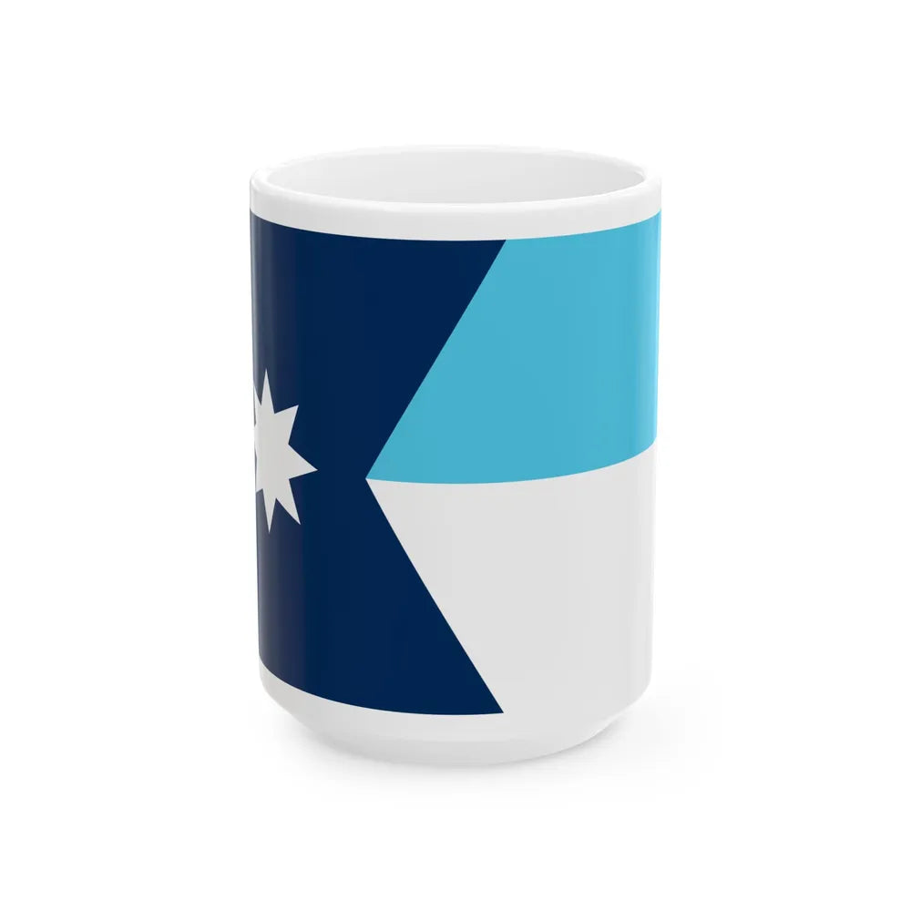 Minnesota flag submission F1953 - E2 (United States) White Coffee Mug 15oz - Go Mug Yourself