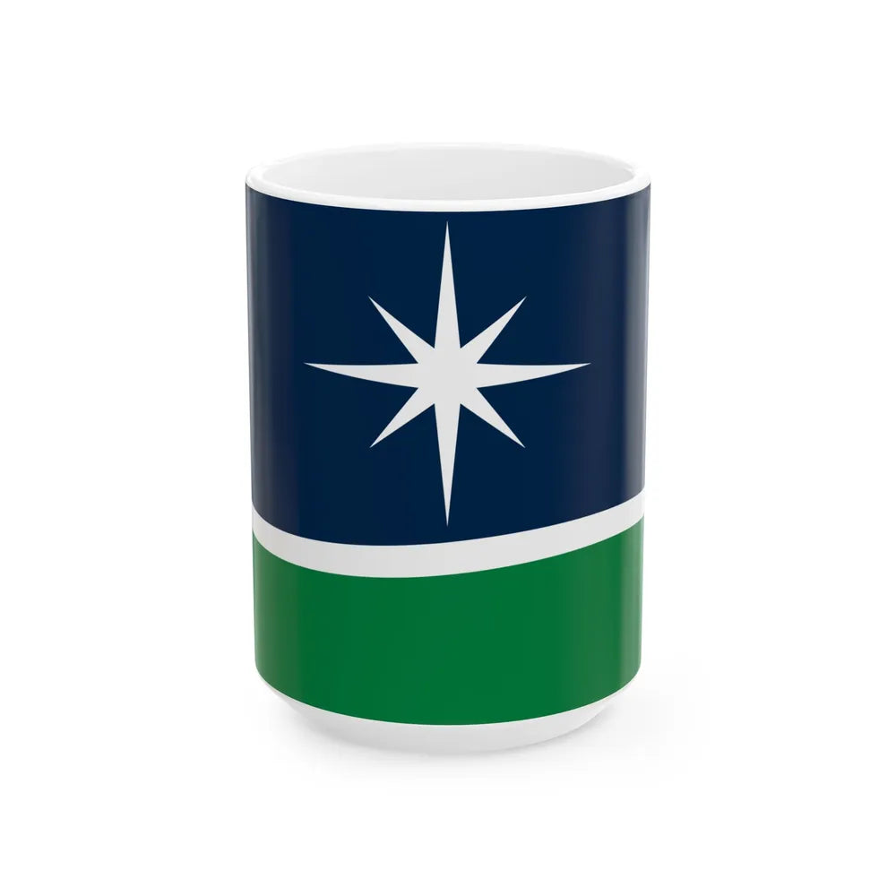 Minnesota flag submission F2100 (United States) White Coffee Mug 15oz - Go Mug Yourself