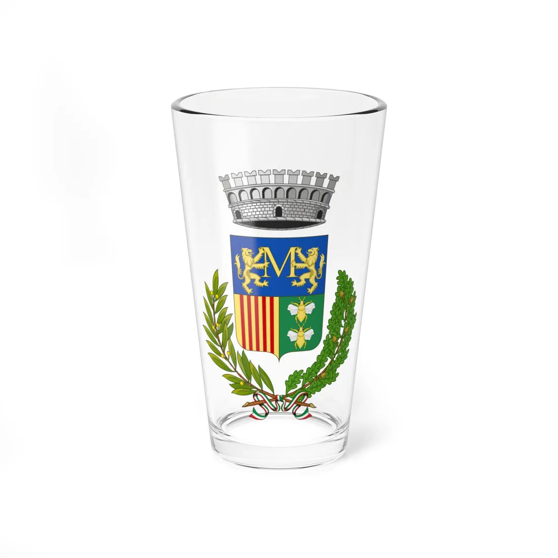 Mioglia-Stemma (Italy) (Coat of Arms) Pint Glass 16oz 16oz - Go Mug Yourself