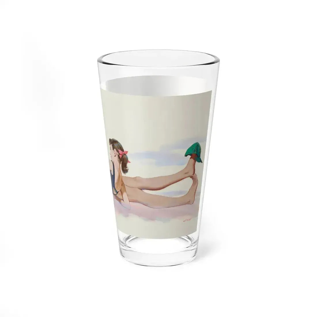 Mirror magazine story illustration, August 12, 1956 (Magazine Illustration) Pint Glass 16oz - Go Mug Yourself