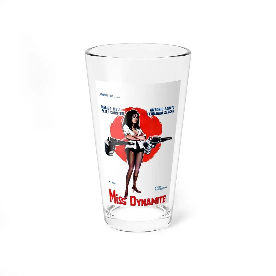 MISS DYNAMITE 1972 Movie Poster - Pint Glass 16oz 16oz - Go Mug Yourself
