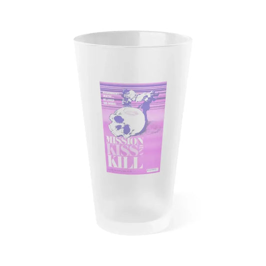 MISSION KISS AND KILL 1979 Movie Poster - Frosted Pint Glass 16oz 16oz Frosted - Go Mug Yourself