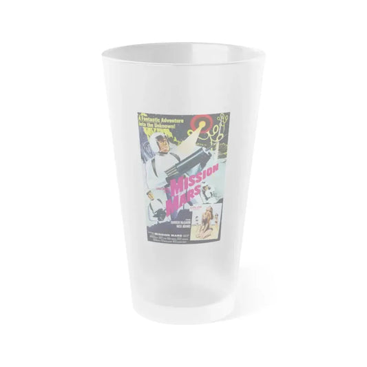 MISSION MARS (2) 1968 Movie Poster - Frosted Pint Glass 16oz 16oz Frosted - Go Mug Yourself