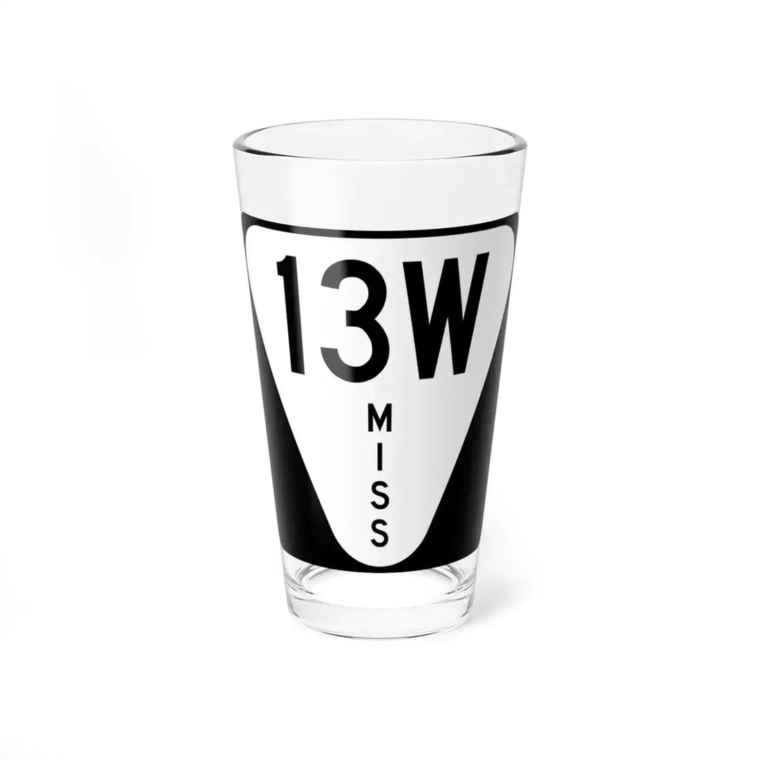Mississippi 13W (Mississippi) (Road Sign) Pint Glss 16oz 16oz - Go Mug Yourself